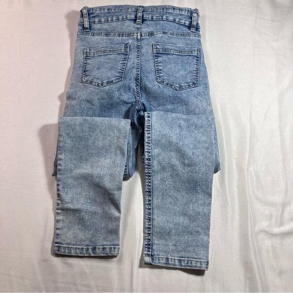 🧡2FOR$15 Urban Kids Distressed Denim Skinny Overalls - Picture 6 of 9